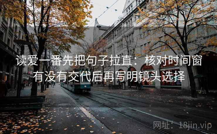 读爱一番先把句子拉直：核对时间窗有没有交代后再写明镜头选择  第2张