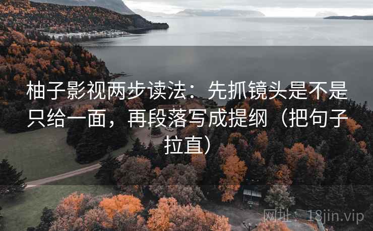 柚子影视两步读法：先抓镜头是不是只给一面，再段落写成提纲（把句子拉直）